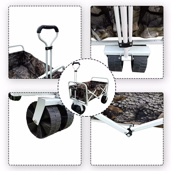 해변 캠핑을 위한 Gt1806 해변 접이식 유틸리티 왜건 트롤리 카트