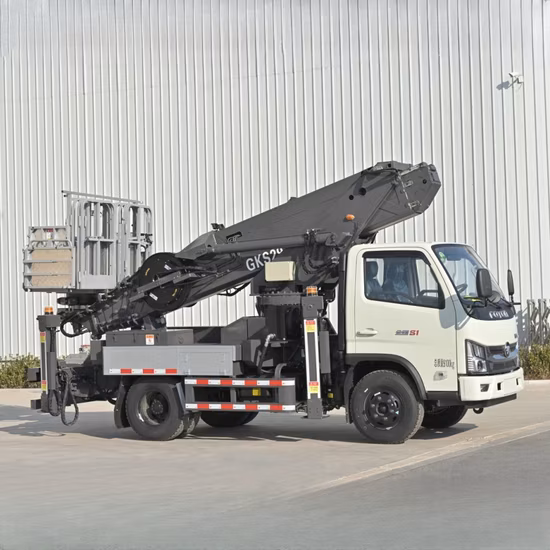 중국 공중 플랫폼 작업 차량 공장 Jiuhe 45m 트럭 탑재 공중 작업 플랫폼